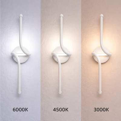 VenCore Aureon White 6093-20147 - Μοντέρνο Επιτοίχιο Φωτιστικό Απλίκα LED 12W Λευκό Αλουμίνιο με Ρυθμιζόμενο CCT Λευκό - Ημέρας - Θερμό - Χειρισμός CCT μέσω Διακόπτη On-Off - Μ40 x Π11 x Υ14cm