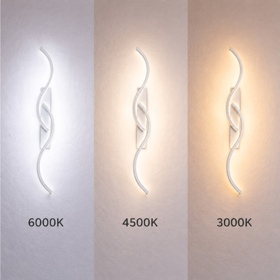 VenCore Zevora White 6093-20135 - Μοντέρνο Επιτοίχιο Φωτιστικό Απλίκα LED 12W Λευκό Αλουμίνιο με Ρυθμιζόμενο CCT Λευκό - Ημέρας - Θερμό - Χειρισμός CCT μέσω Διακόπτη On-Off - Μ62 x Π8 x Υ5cm
