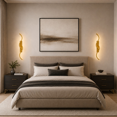 VenCore Zevora Gold 6093-20137 - Μοντέρνο Επιτοίχιο Φωτιστικό Απλίκα LED 12W Χρυσό Αλουμίνιο με Ρυθμιζόμενο CCT Λευκό - Ημέρας - Θερμό - Χειρισμός CCT μέσω Διακόπτη On-Off - Μ62 x Π8 x Υ5cm