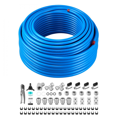 Κιτ σωλήνων συμπιεστή αέρα VEVOR, 79m x 12,7mm, σύστημα σωληνώσεων πεπιεσμένου αέρα HDPE-αλουμινίου, ανθεκτικό σε υψηλή πίεση, στεγανό και εύκολο στην εγκατάσταση, κιτ σωληνώσεων πεπιεσμένου αέρα για γκαράζ, συνεργεία