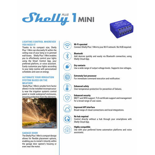 Shelly 1 Mini Gen3 x5 Bundle | Shelly 1 Mini Gen3 x5 Bundle (5τεμ*3800235261576)