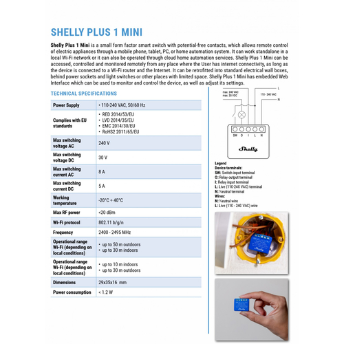 Shelly 1 Mini Gen3 x5 Bundle | Shelly 1 Mini Gen3 x5 Bundle (5τεμ*3800235261576)