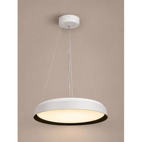 kelvo® VOLA KLV-101-0590 Κρεμαστό Φωτιστικό Οροφής LED 24W 2400lm 120° AC 220-240V IP20 Ρυθμιζόμενο Λευκό CCT με Διακόπτη στο Driver 2700K/4500K/6000K Triac Dimmable - Lumileds SMD Chip & ENEC/TÜV Driver - Μαύρο Ματ & Λευκό Ματ - Μ40 x Π40 x Υ7cm - 5 Χρόνια Εγγύηση