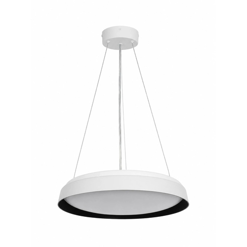 kelvo® VOLA KLV-101-0590 Κρεμαστό Φωτιστικό Οροφής LED 24W 2400lm 120° AC 220-240V IP20 Ρυθμιζόμενο Λευκό CCT με Διακόπτη στο Driver 2700K/4500K/6000K Triac Dimmable - Lumileds SMD Chip & ENEC/TÜV Driver - Μαύρο Ματ & Λευκό Ματ - Μ40 x Π40 x Υ7cm - 5 Χρόνια Εγγύηση