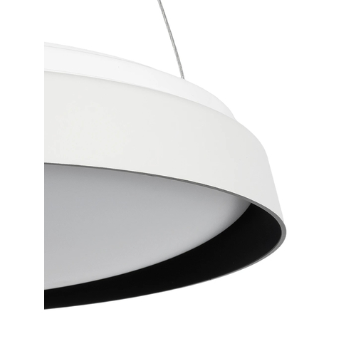 kelvo® VOLA KLV-101-0590 Κρεμαστό Φωτιστικό Οροφής LED 24W 2400lm 120° AC 220-240V IP20 Ρυθμιζόμενο Λευκό CCT με Διακόπτη στο Driver 2700K/4500K/6000K Triac Dimmable - Lumileds SMD Chip & ENEC/TÜV Driver - Μαύρο Ματ & Λευκό Ματ - Μ40 x Π40 x Υ7cm - 5 Χρόνια Εγγύηση