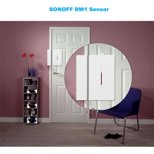 SONOFF DW1 Sensor - Μαγνητικός Αισθητήρας Συναγερμού SONOFF 433.92MHz Λευκός GloboStar 48478