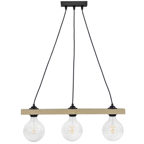 Ράγα μοντέρνο φωτιστικό Ε/27 RAGA 3L CABLE WOOD