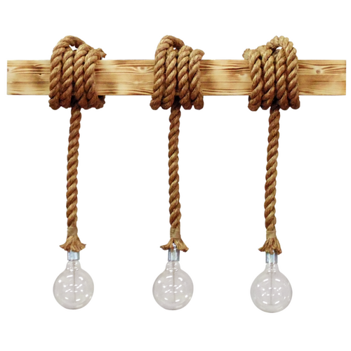 Φωτιστικό σχοινί - ξύλινη ράγα MR-10x10  3/L ROPE