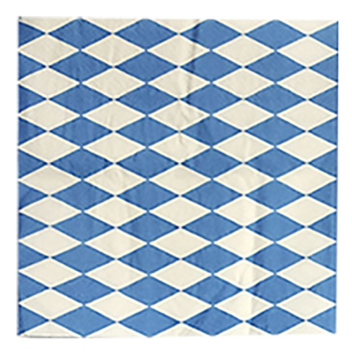 Χαρτοπετσετα Ασπρο με Μπλε Ρομβους 16,5x16.5cm 17-41
