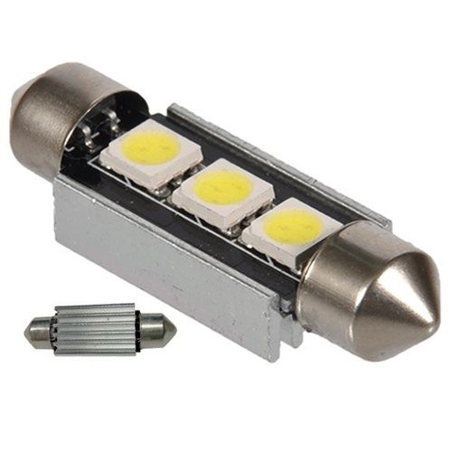 Σωληνωτός LED 39mm Can Bus με 3 SMD Ψυχρό Λευκό GloboStar 47440