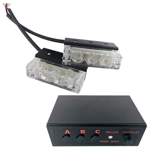 Εξωτερικά Φώτα Αστυνομίας STROBO LED 2x1 6W 10-30V IP65 Αδιάβροχα Μπλε GloboStar 77665