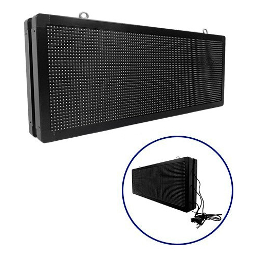 Αδιάβροχη Κυλιόμενη Επιγραφή SMD LED 230V USB & WiFi Μπλε Διπλής Όψης 104x40cm GloboStar 90151