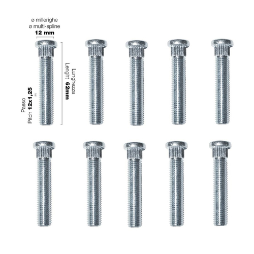 Simoni Racing ΜΠΟΥΖΟΝΙΑ 12x1.25 62mm 10ΤΕΜ.