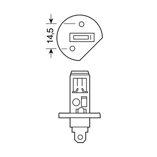 H1 ΑΛΟΓΟΝΟΥ 12V/100W 62.5mm P14,5s ΤΕΜ1