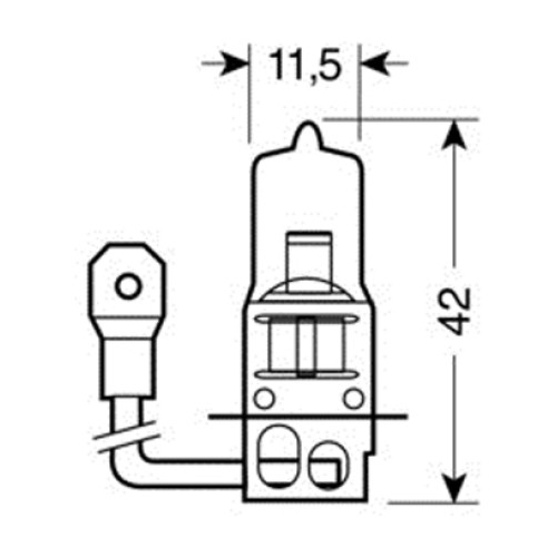 H3 ΑΛΟΓΟΝΟΥ 12V/100W 42mm PK22s ΛΑΜΠΑ