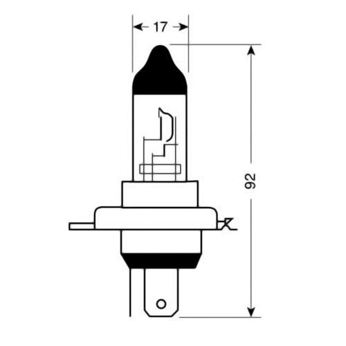 H4 ΑΛΟΓΟΝΟΥ 12V/100-80W 92mm P43t