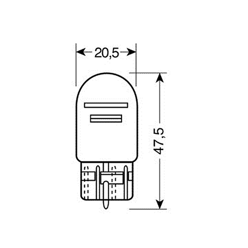 ΛΑΜΠΑ ΑΚΑΛΥΚΗ ΓΙΓΑΣ 12V W21/5W