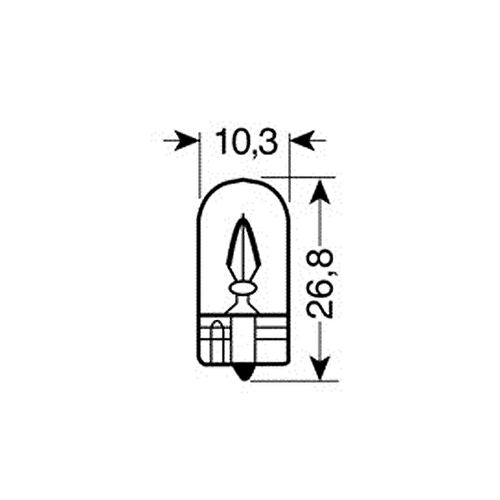 ΛΑΜΠΑ ΑΚΑΛΥΚΗ 12V/W5W 5W