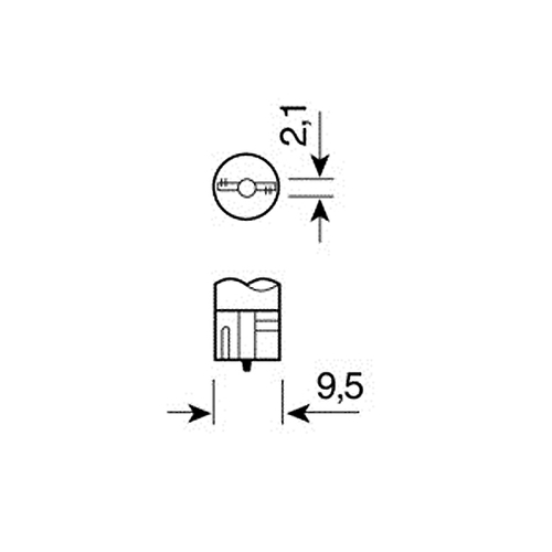 Τ10 ΨΕΙΡΑ ΛΕΥΚΟ ΦΩΣ W2.1x9.5d  ΚΑΡΦΙ