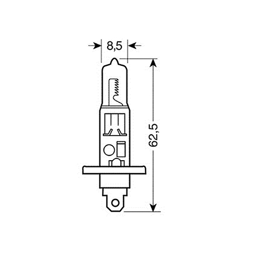 H1 XENON-BLUE 12V/55W 62.5mm 4.150Κ