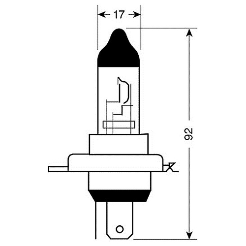 H4 XENON-BLUE 12V/100-90W 92mm 4.500Κ