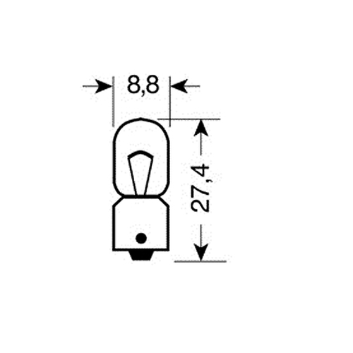 ΛΑΜΠΑΚΙΑ ΜΙΝΙΟΝ 12V T4W BA9s ΜΩΒ