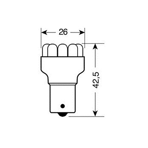 ΛΑΜΠΑ 11LED ΠΟΡΤΟΚΑΛΙ 12V PY21W