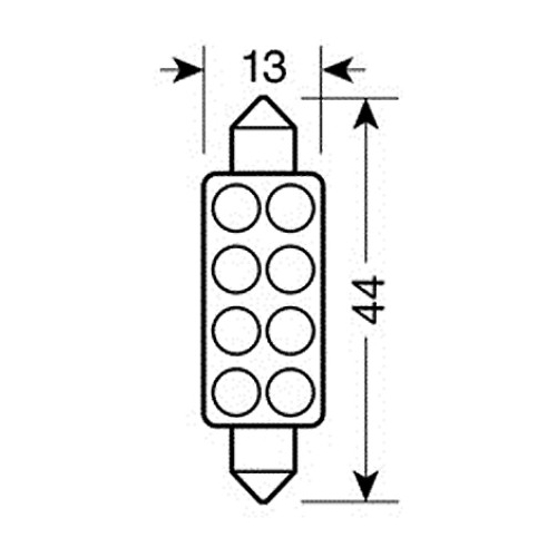 ΛΑΜΠΑΚΙ ΠΛΑΦΟΝΙΕΡΑΣ 8 LED 13x44mm