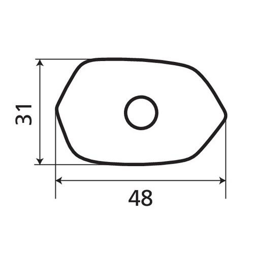 ΑΝΤΑΠΤΟΡΑΣ ΓΙΑ ΦΛΑΣ KAWASAKI 2012+ 48x31mm 4 ΤΕΜ.