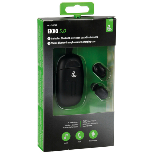 ΑΚΟΥΣΤΙΚΑ ΑΣΥΡΜΑΤΑ BLUETOOTH ΜΕ ΘΗΚΗ +ΚΑΛΩΔΙΟ ΦΟΡΤΙΣΗΣ USB(ΜΟΥΣΙΚΗ/ΚΛΗΣΕΙΣ/ΜΙΚΡΟΦΩΝΟ) ΜΑΥΡΟ EKKO5.0​ LAMPA - 1 TEM.