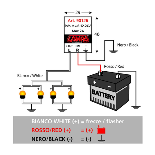 ΗΛΕΚΤΡΟΝΙΚΗ ΦΛΑΣΙΕΡΑ (FLASHER)  ΓΙΑ LED 6-12-24 V max 2A