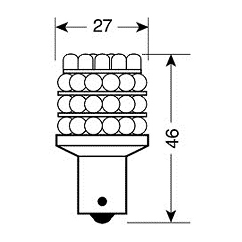 ΛΑΜΠΑ ΜΟΝΟΠΟΛΙΚΗ 36LED ΠΟΡΤΟΚΑΛΙ 12V PY21W