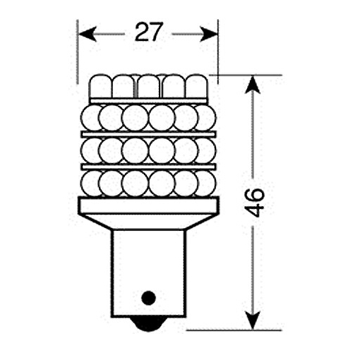 ΛΑΜΠΑ ΜΟΝΟΠΟΛΙΚΗ 36 LED ΛΕΥΚΟ ΦΩΣ 12V