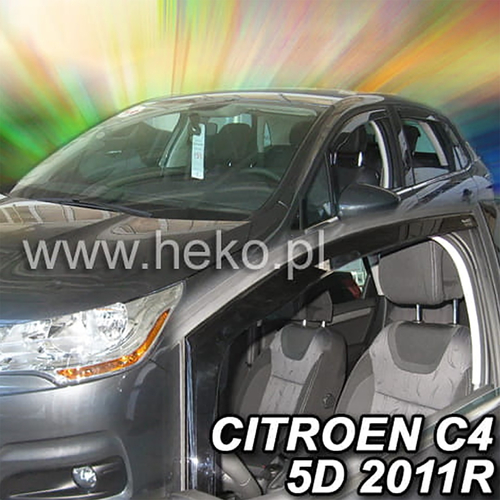 CITROEN C4 2 5D 2010-2017 ΖΕΥΓΑΡΙ ΑΝΕΜΟΘΡΑΥΣΤΕΣ ΑΠΟ ΕΥΚΑΜΠΤΟ ΦΙΜΕ ΠΛΑΣΤΙΚΟ HEKO - 2 ΤΕΜ.