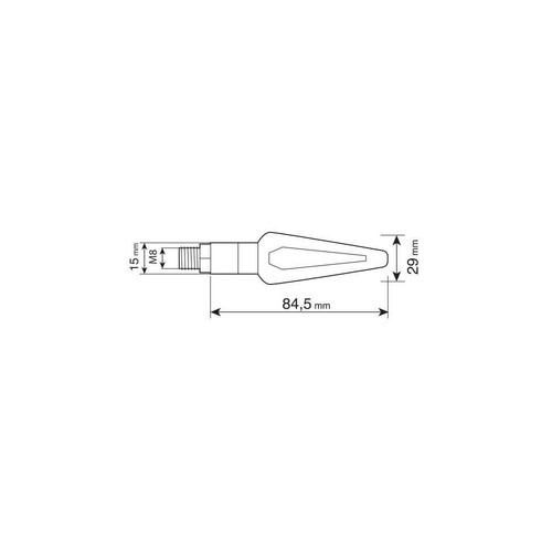 ΦΛΑΣ MOTO NICON HALO ΜΑΥΡΑ 12V ΑΛΟΓΟΝΟΥ 10W 84,5x29mm 2ΤΕΜ.