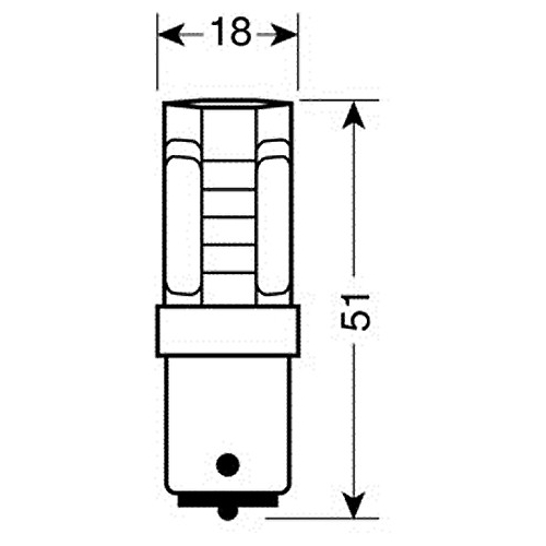 P21W 12V BA15s MEGA-LED20 ΑΛΟΥΜΙΝΙΟΥ COB ΔΙΑΘΛΑΣΗΣ (ΜΟΝΟΠΟΛΙΚΟ) BLISTER 1ΤΕΜ.