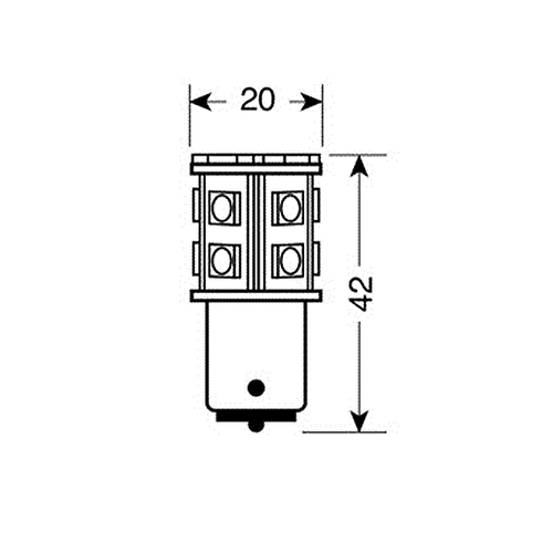 ΛΑΜΠΑΚΙ P21W 12V BA15s HYPER-LED48