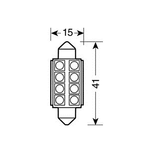 ΛΑΜΠΑΚΙ ΠΛΑΦΟΝΙΕΡΑΣ 15x41mm HYPER-LED 24