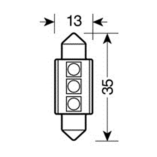 ΛΑΜΠΑΚΙ ΠΛΑΦΟΝΙΕΡΑΣ 13x35mm HYPER-LED 9