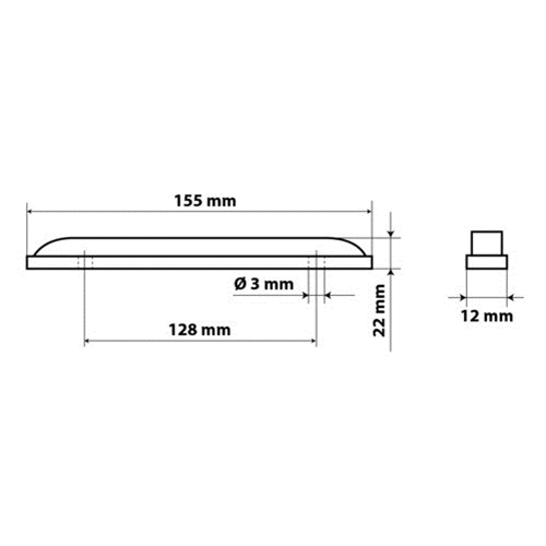 ΦΩΣ ΦΟΡΤΗΓΟΥ 12LED ΛΕΥΚΟ 24V 155mm