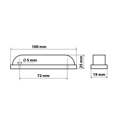 ΦΩΣ ΦΟΡΤΗΓΟΥ 6LED ΛΕΥΚΟ 24V 100mm