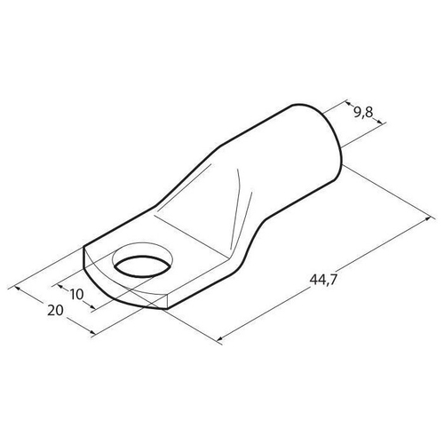 ΑΚΡΟΔΕΚΤΕΣ ΚΑΛΩΔΙΩΝ ΜΠΑΤΑΡΙΑΣ 50mm²  ΜΕ ΤΡΥΠΑ 10mm 5ΤΕΜ