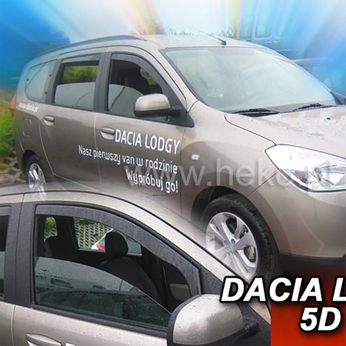 DACIA LODGY 5D 2012+ / DACIA DOKKER 4D 2012+ ΖΕΥΓΑΡΙ ΑΝΕΜΟΘΡΑΥΣΤΕΣ ΑΠΟ ΕΥΚΑΜΠΤΟ ΦΙΜΕ ΠΛΑΣΤΙΚΟ HEKO - 2 ΤΕΜ.