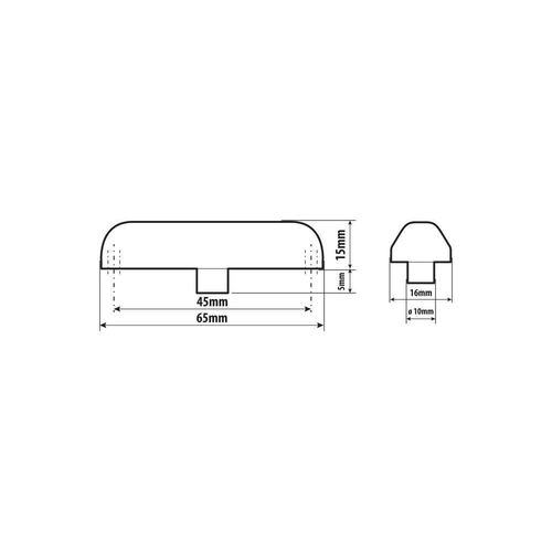 ΦΩΣ ΟΓΚΟΥ ΦΟΡΤΗΓΟΥ 24V 4LED 16x65mm ΛΕΥΚΟ ΑΔΙΑΒΡΟΧΟ LAMPA - 1ΤΕΜ.