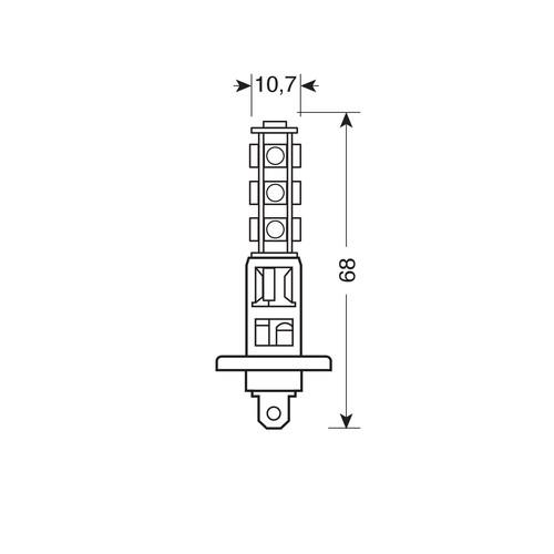 H1 24/28V P14,5s HYPER-LED39 ΛΕΥΚΟ 1ΤΕΜ.