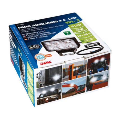 ΠΡΟΒΟΛΕΑΣ ΕΡΓΑΣΙΑΣ WL-2 18W 1200LM  ΜΕ 6 LED ΚΑΡΦΙ 10-30V/21W 6.000K (111 x 95 x 56 mm) -1ΤΕΜ.