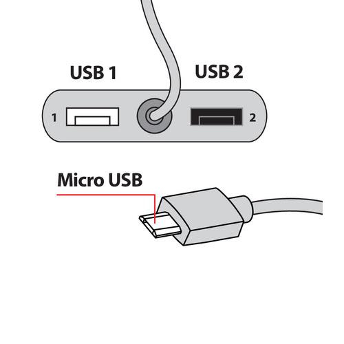 ΦΟΡΤΙΣΤΗΣ ΑΝΑΠΤΗΡΑ ΔΙΠΛΟΣ SLIM USB EVO ME ΚΑΛΩΔΙΟ 12/24V 2400mA