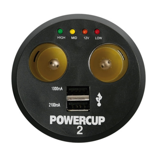 ΑΝΤΑΠΤΟΡΑΣ ΑΝΑΠΤΗΡΑ POWERCUP 2 12V+2USB+TESTER ΜΠΑΤΑΡΙΑΣ
