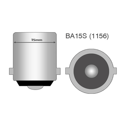 Λάμπα Ba15s (R10W /P21W) 5xSMD 5050 12V Λευκή 2τεμ