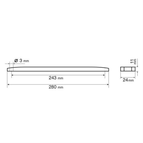 Φως Θέσεως 24V 12LED 28cm Κόκκινο Αδιάβροχο